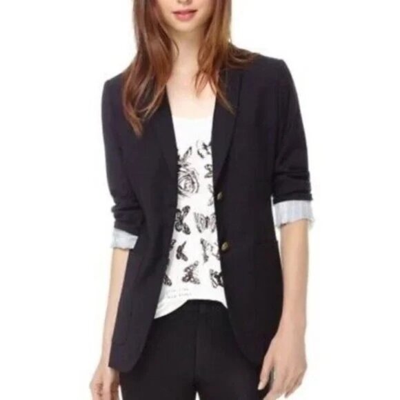 Aritzia Talula Exeter Boyfriend Blazer Wool Long Sleeve Button Front Grey size 2 - Picture 10 of 11